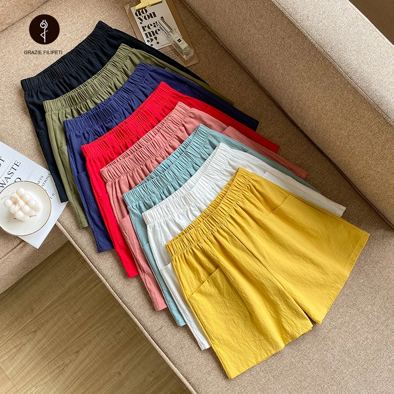 

Women Shorts Thin Fitness Casual High Waist Fashion Biker Short Summer Slim Knee Length Bottoms Black Cycling Pants Streetwear