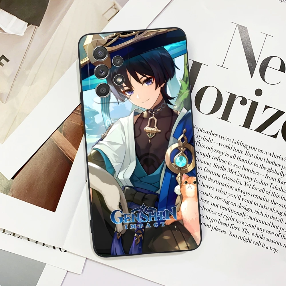 Чехол для сотового телефона Genshin Impact Wanderer Samsung Galaxy A91 73 71 70 54 53 52 34 24 23 21 S 5G черный