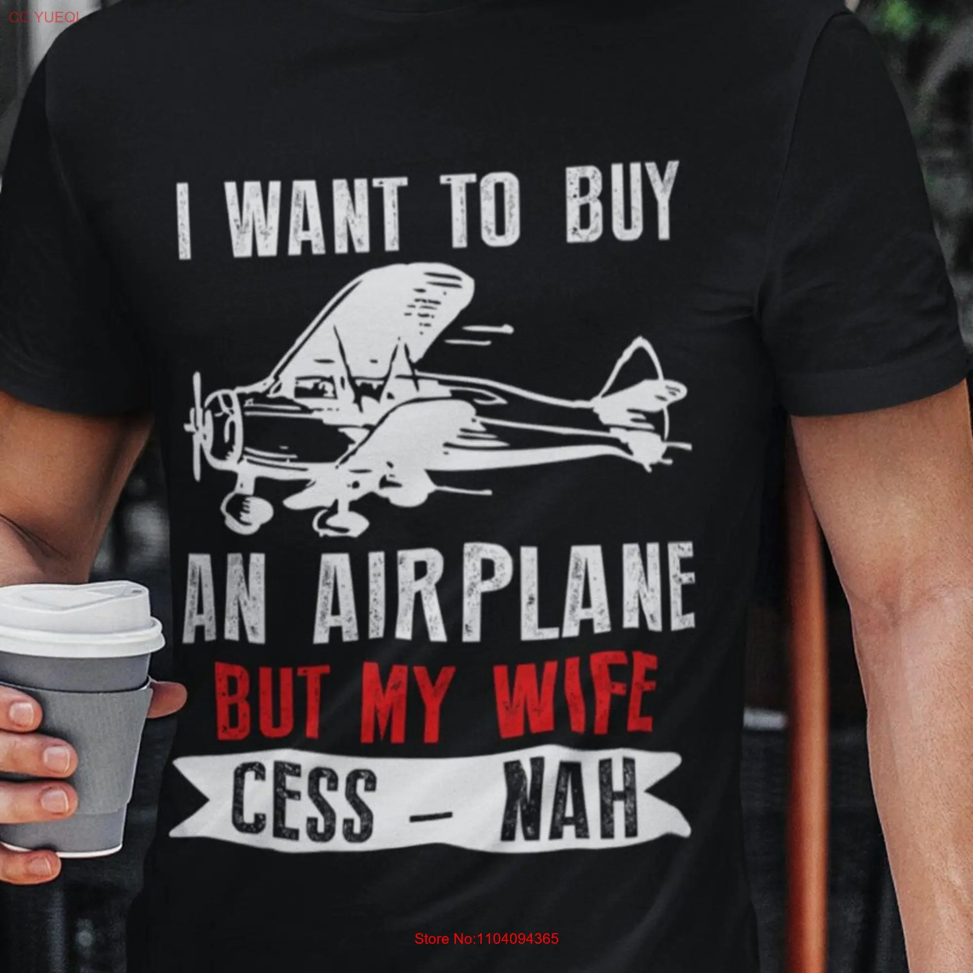 Летающая футболка я хочу купить самолёт но моя жена цесса нет Юмористическая