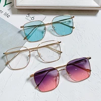 vintage color changing sunglasses for women fashion trendy men square eyeglass outdoor casual party shade eyewear y2k uv400