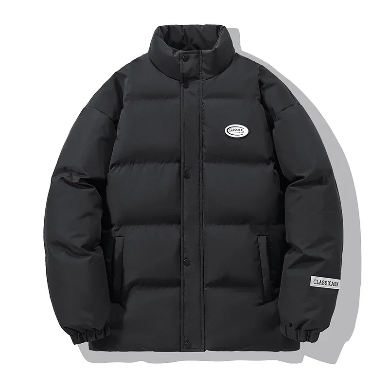 Зимнее хлопковое пальто унисекс с воротником-стойкой толстая теплая