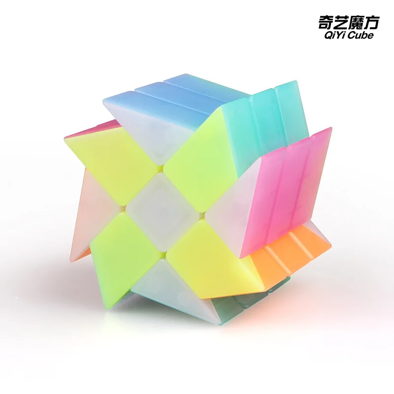 Qiyi Желейный цветной колесо трансформатор ветра и огня волшебный куб с