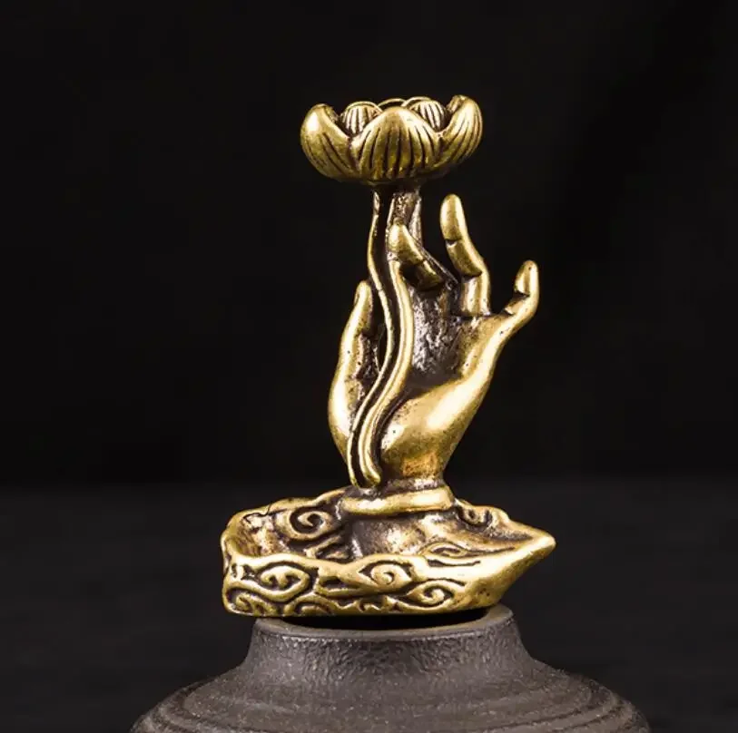 Латунные украшения для чайной церемонии руки Будды поворотный обратный поток