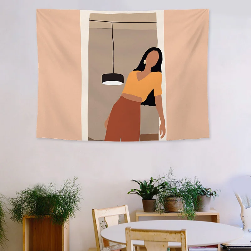 Настенный гобелен в скандинавском стиле абстрактный геометрический декор для