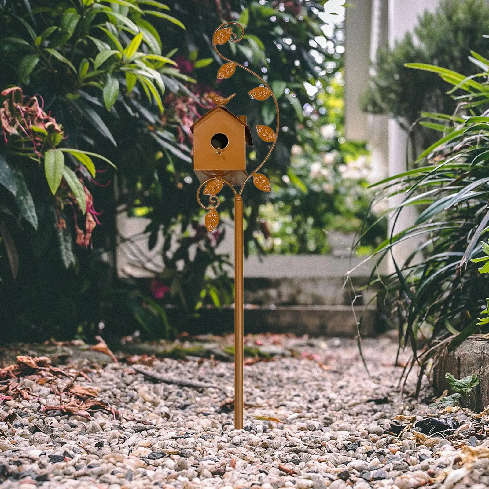 Садовые колья металлический орнамент стейк в виде птичьей клетки для патио