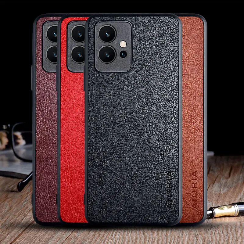 

Case for Vivo Y75 5G funda luxury Vintage Leather skin capa tpu hard cover for vivo y75 5g case coque