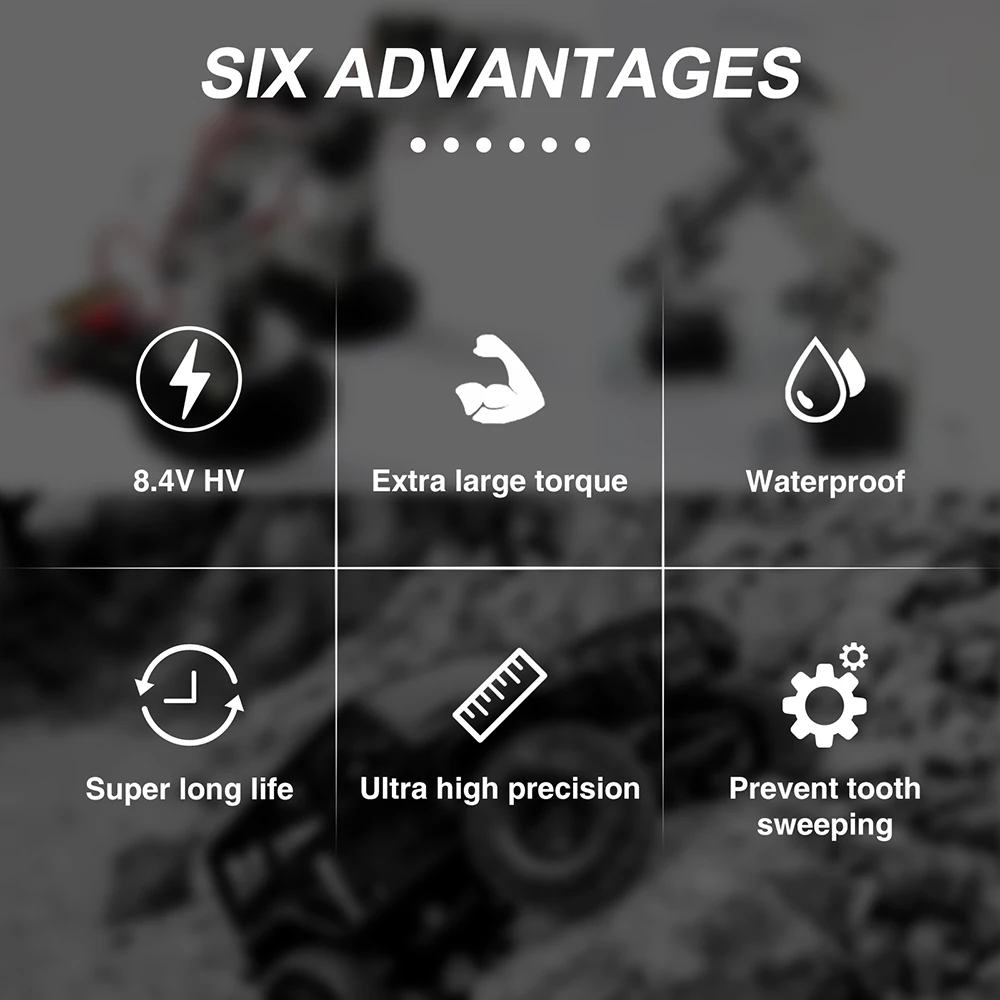 9iMOD RC Servo 71KG Waterproof Brushless Servo Metal Gear Steering High Speed High Torque Servo HV for 1/8 1/10 RC Car Robot enlarge