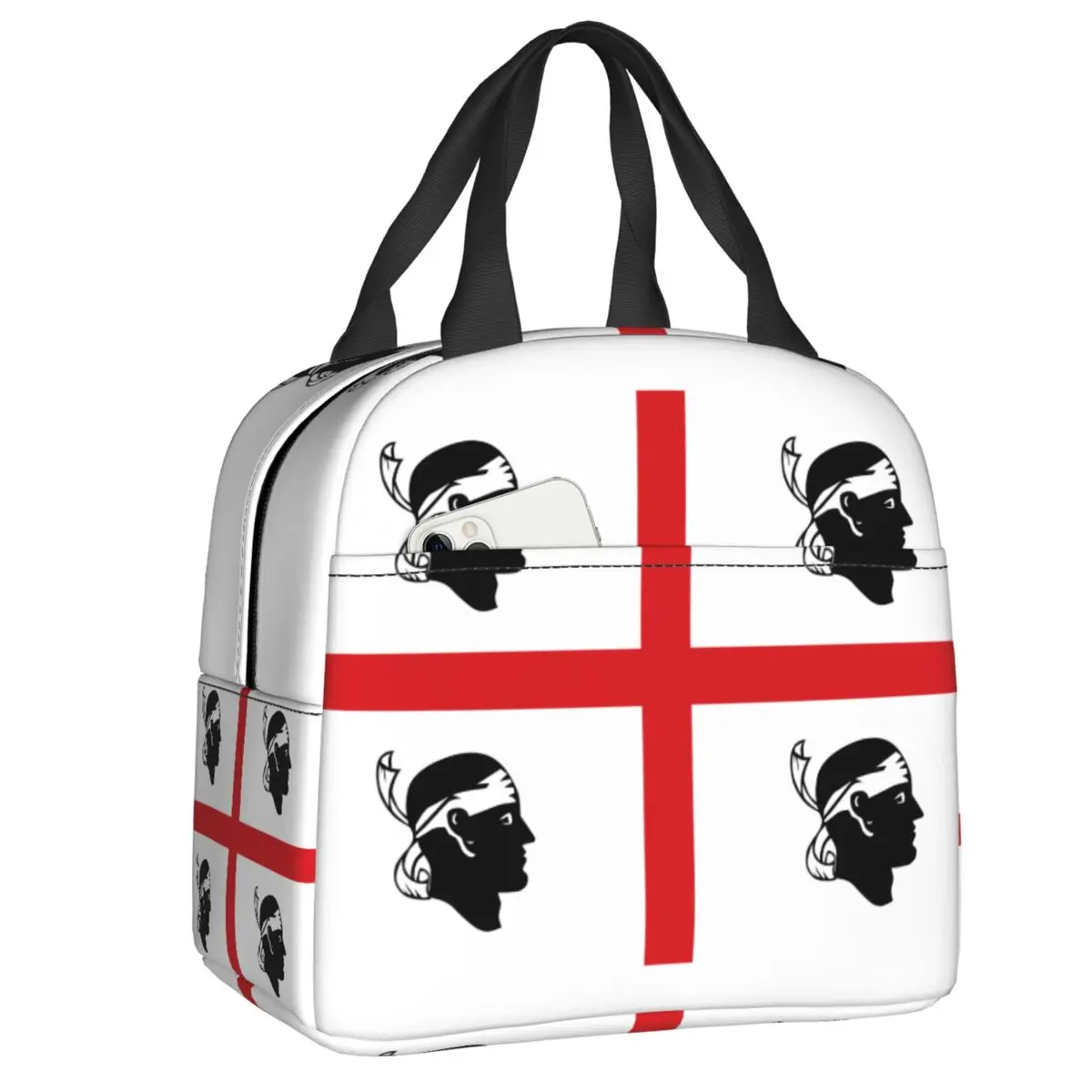 

Flag of Sardinia Lunch Bag Men Women Thermal Cooler Insulated Italy Sardegna Moors Lunch Box for School Food Picnic Tote Bags