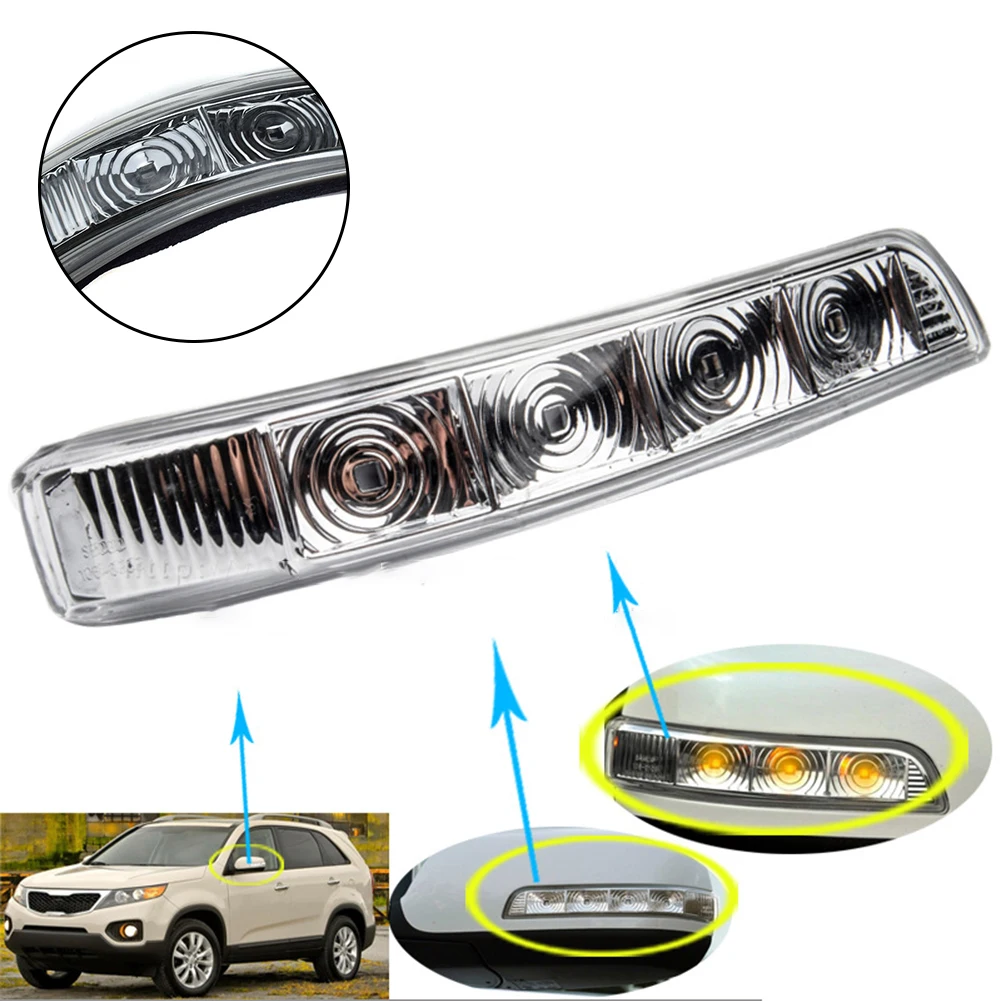 

1pcs Car Wing Mirror Indicator Lens For Kia Sorento SX 2009-2014 87613-1U000 Left 3 LED Turn Signal Side Mirror Light