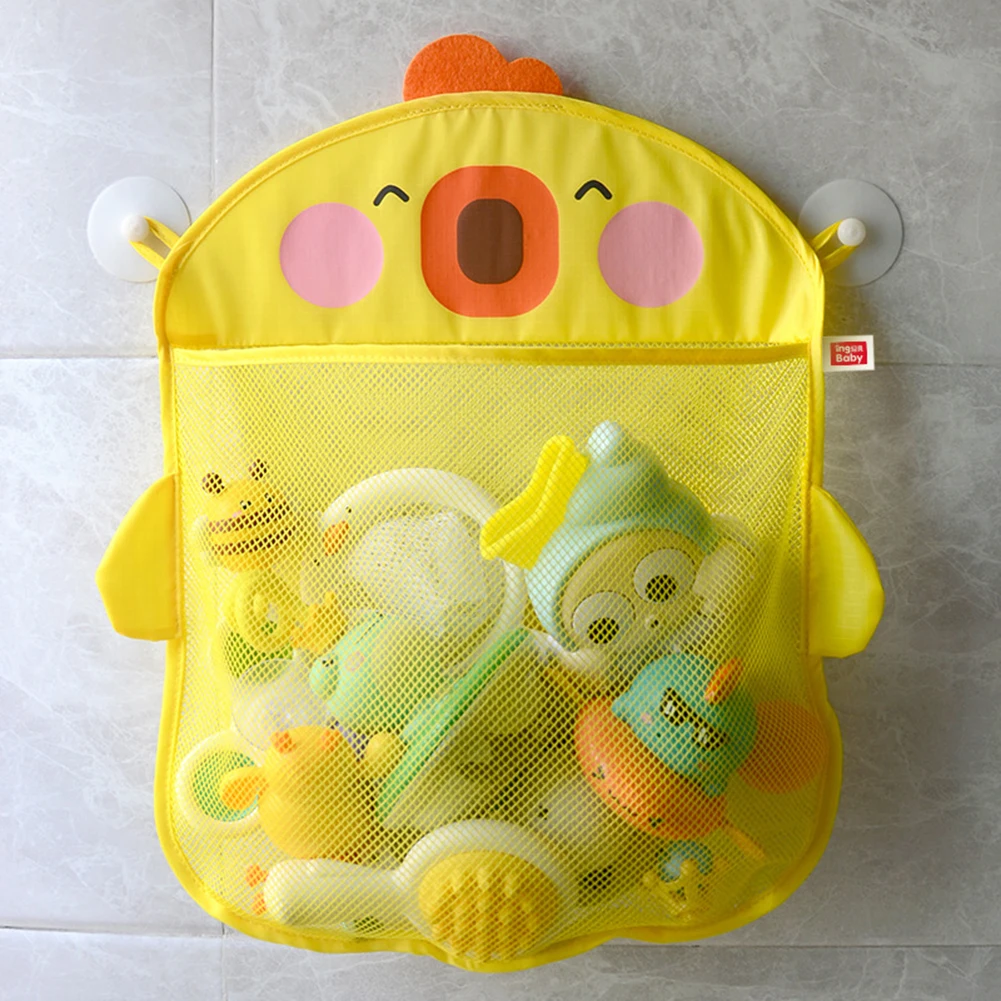 

Dinosaur Baby Bath Organizer with Suction Toys Organizer Polyester Bathing Storage Net Bag Washable for Toy Storage for Bathroom