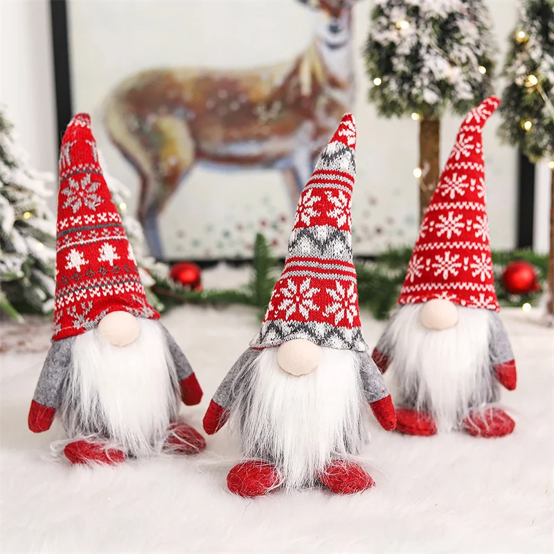 

Midget Faceless Doll Party Decoration Knitted Hat Home Decor Forest Old Man Festival Table Event Festive Supplies Garden