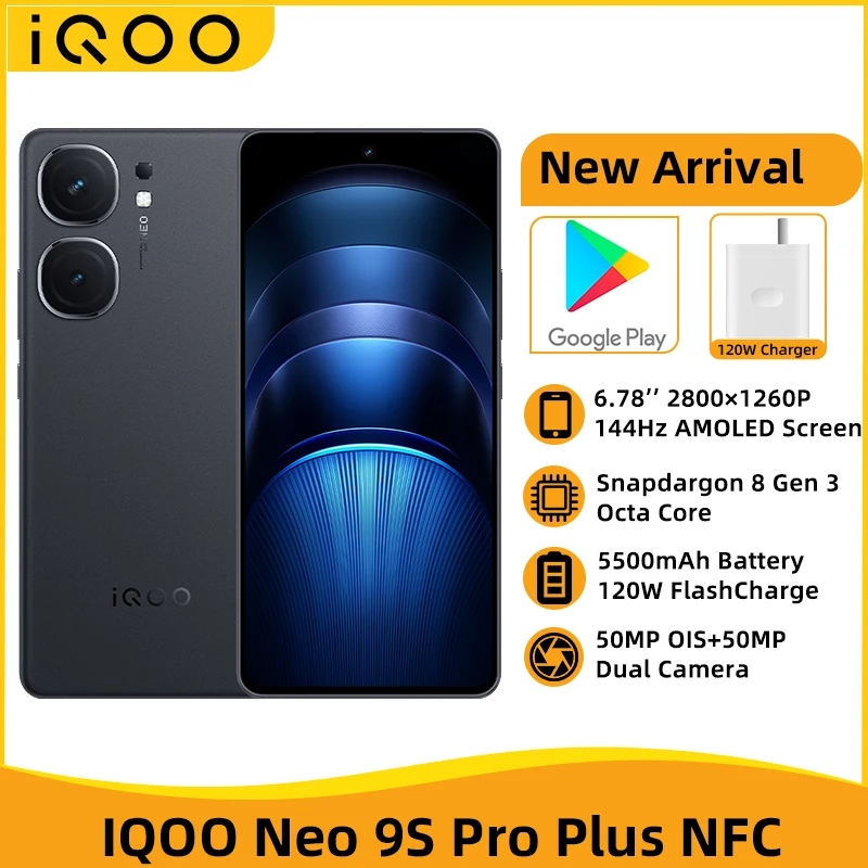 IQOO NEO 9S Pro Plus NFC Snapdragon 8 Gen 3 6,78 дюйма 1,5 К 144