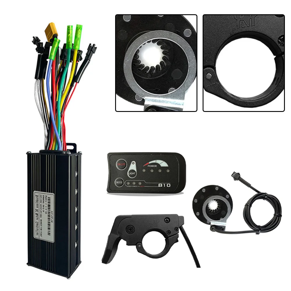 

Высококачественный контроллер Suite LED-S810 модификация дисплея PAS SM штепсельная вилка Синусоидальная волна 24/36/48 в 30A 750/1000 Вт черный