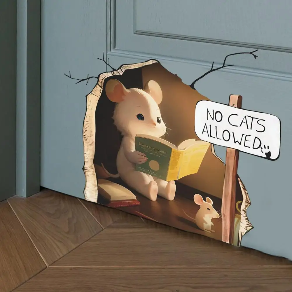 3D стикер на стену с отверстием для мыши самоклеящаяся сильная липкость