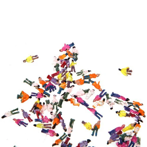 100 шт Z Масштаб 1:200 Смешанные Окрашенные модели люди Поезд парк уличные