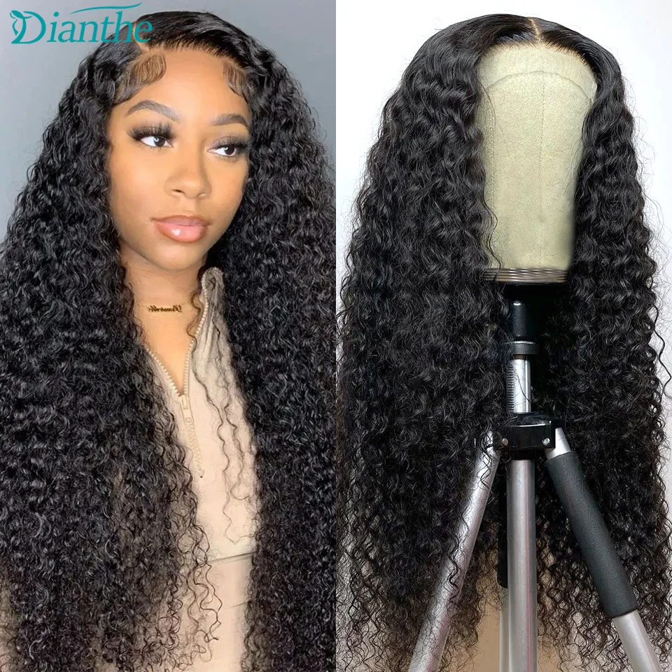 30 Inch Curly Human Hair Wig 13x4 Lace Front Human Hair Wigs Transparent Lace Frontal Wig Human Hair Pre Plucked With Baby Hair