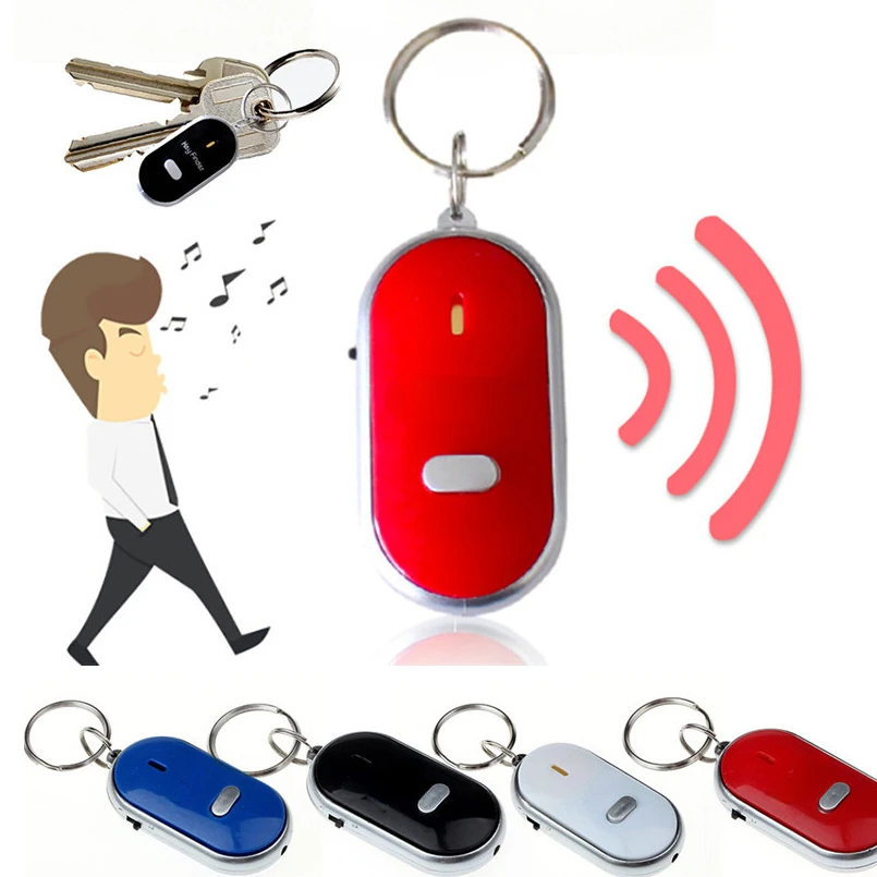 

Light Torch Remote Sound Control Lost Key Fob Alarm Locator Keychain Whistle Finder Old Age Anti-lost Alarm 40MR29