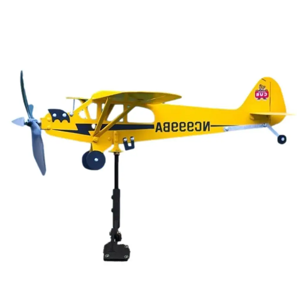 

Новинка модель спиннера Piper J3 для украшения сада, самолета, ветра на крыше