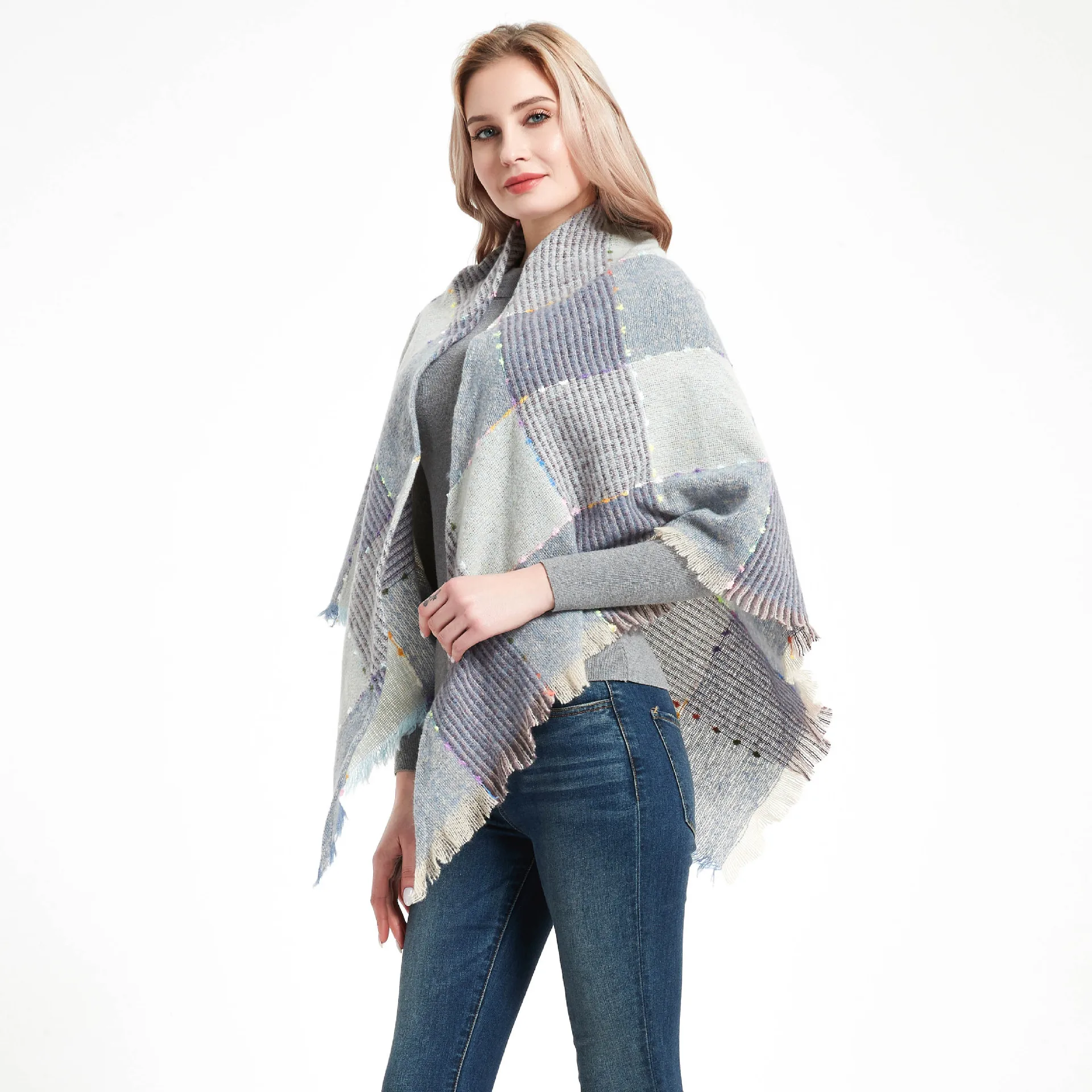 

Cashmere Women Triangle Scarf Autumn Winter Big Plaid Scarve Pashmina Mujer Female Echarpe Hiver Foulard Bufanda Shawl
