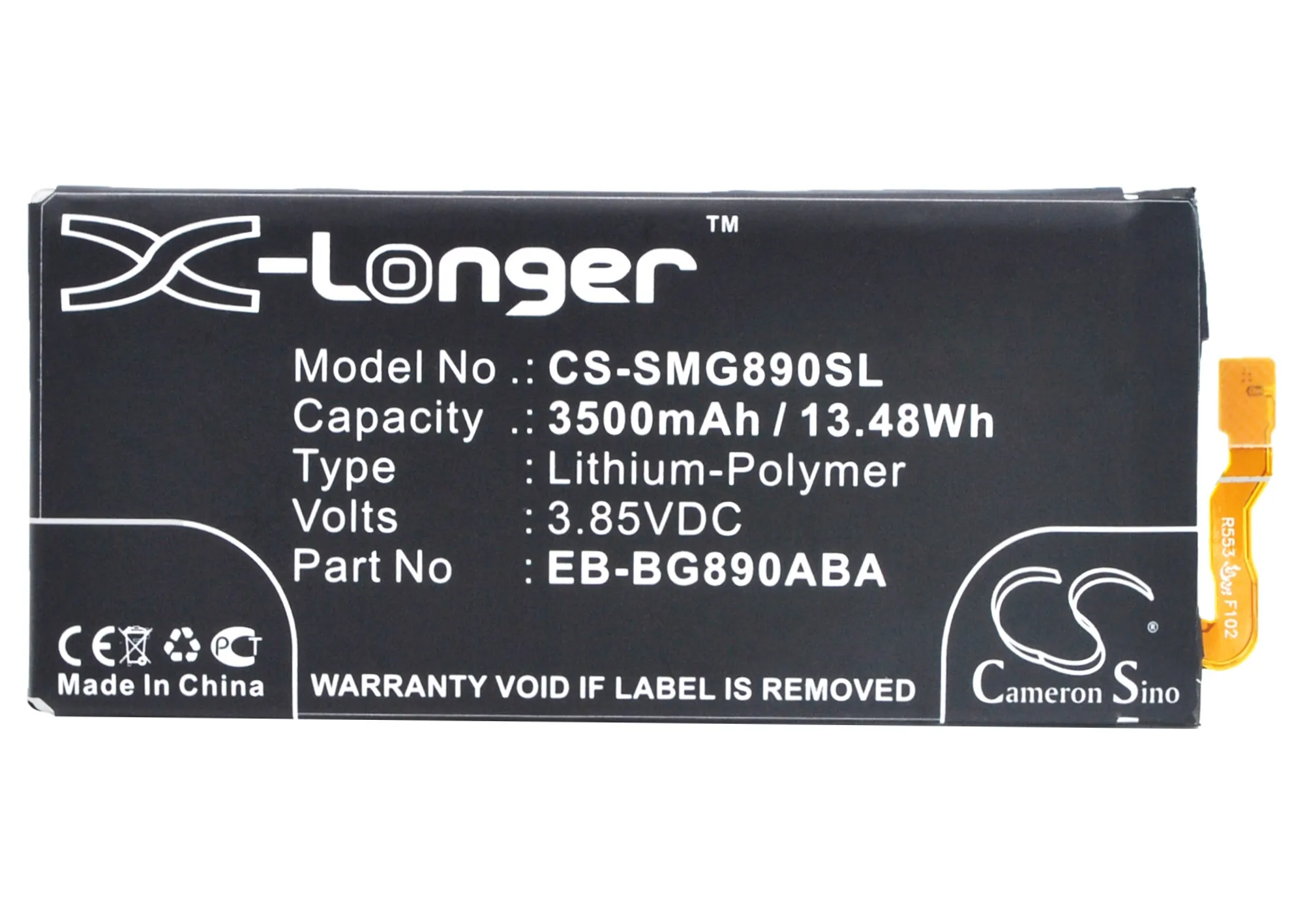 

Cameron Sino 3500mAh Battery EB-BG890ABA for Samsung Galaxy S6 Active, Galaxy S6 Active LTE-A, SM-G890, SM-G890A