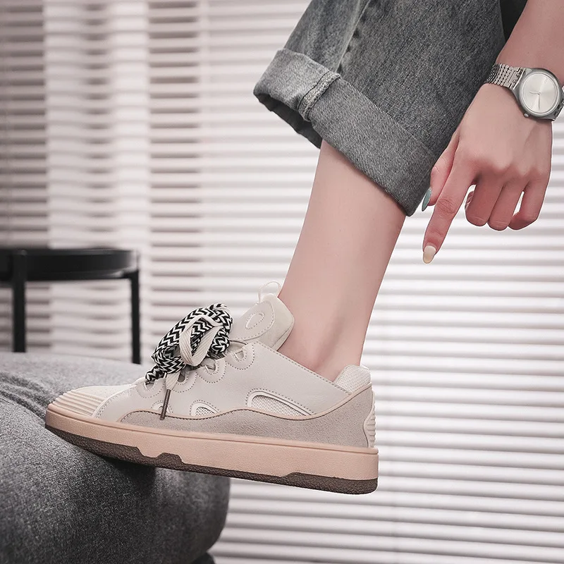 Small white shoes female spring flat bottom net red students sports casual shoes ins tide brand shoes boys