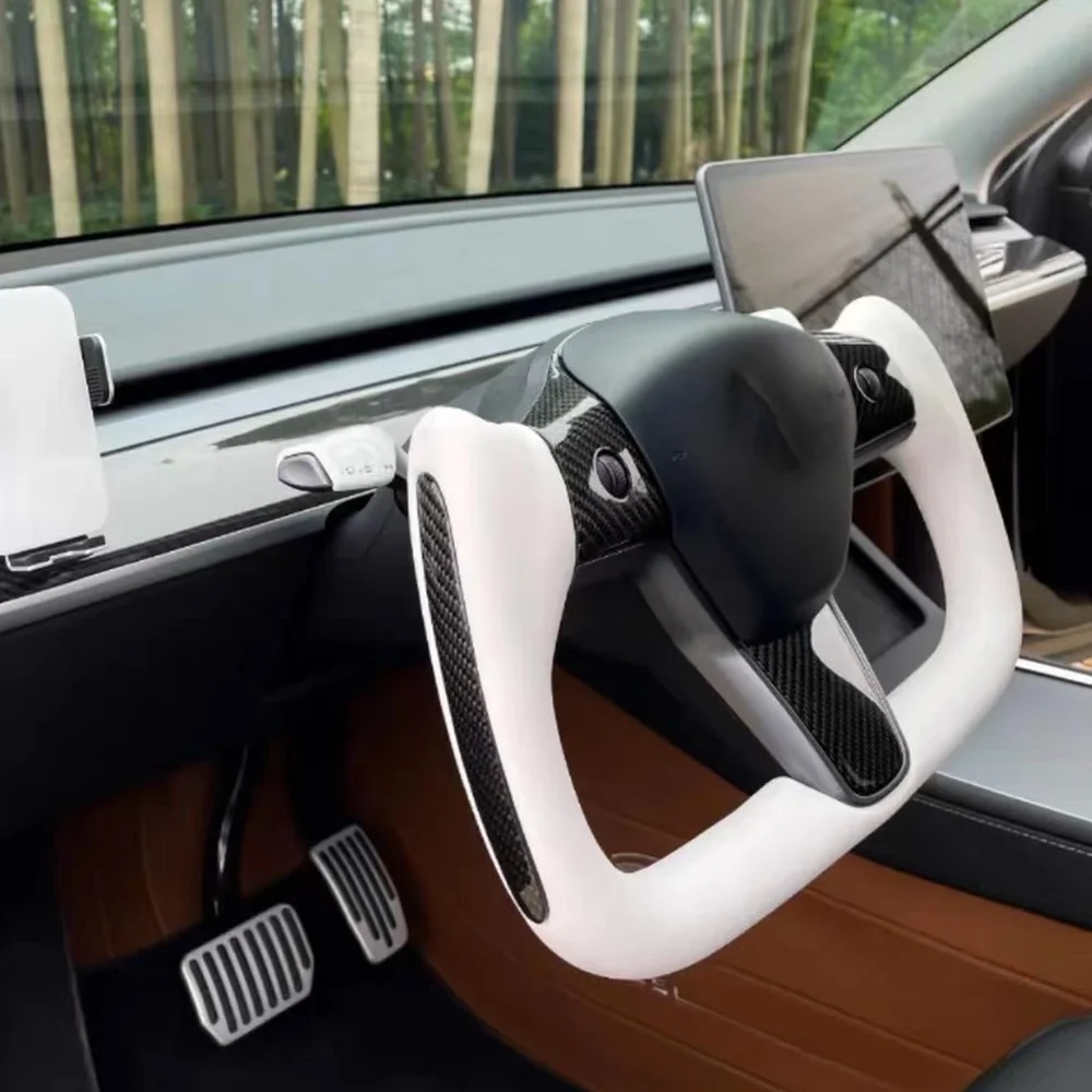 Рулевая ручка YOKE для Tesla Model 3 модель Y 2017-2023 NAPA кожаный руль из натурального