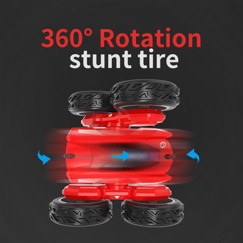 2 4G RC трюковый автомобиль с дистанционным управлением вращающийся на 360 градусов