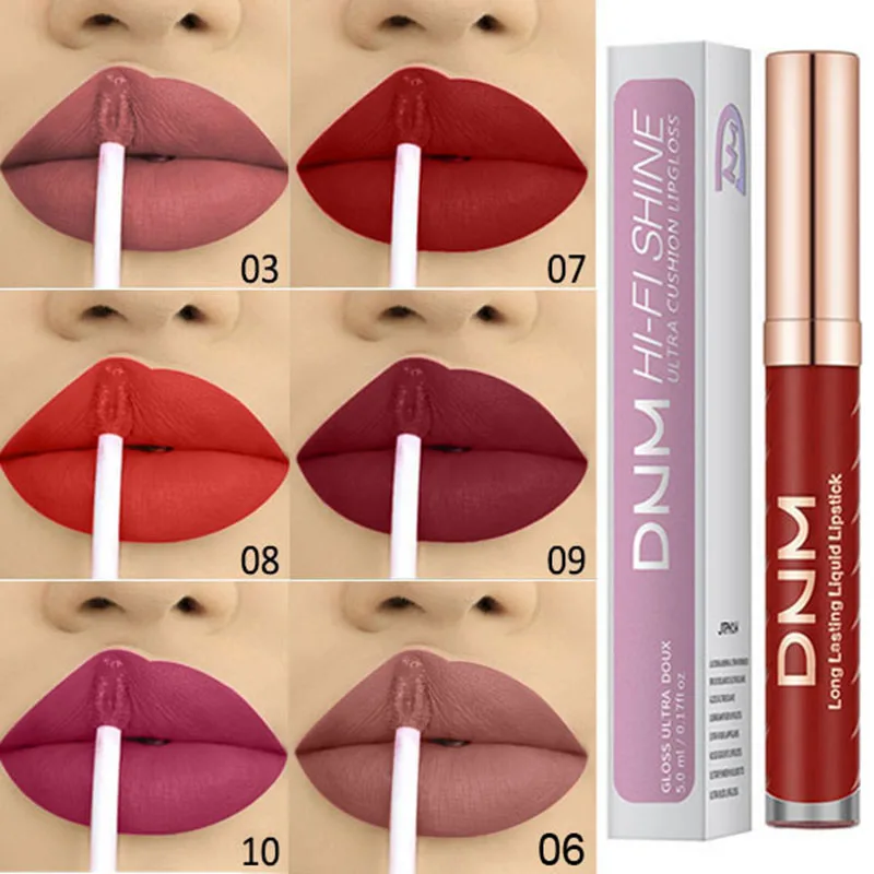 

Matte Lip Gloss Cosmetics Delicate and Smooth Waterproof Non-stick Cup Threaded Tube Lip Glaze Lipstick Long-lasting Makeup