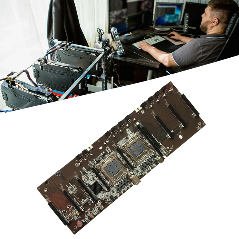 Материнская плата для майнинга с двойным процессором LGA 2011 поддержка 9X306 0