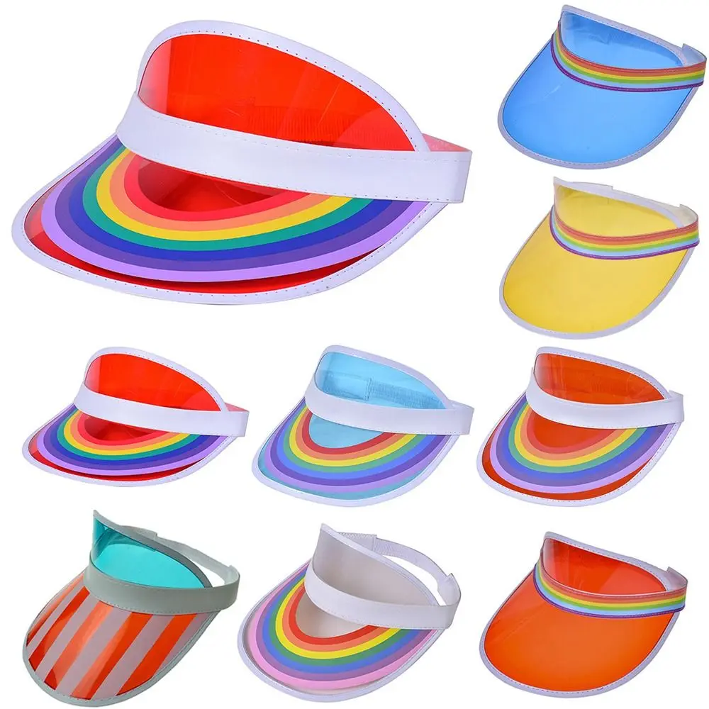 

Прозрачные спортивные аксессуары из ПВХ, пустая верхняя Солнцезащитная шляпа с защитой от УФ-лучей, летняя бейсбольная шляпа, велосипедная Солнцезащитная шляпа, кепки с козырьком