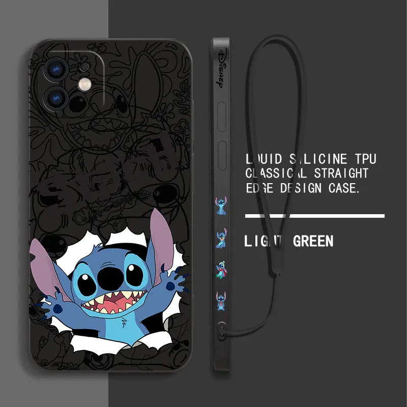 

Disney Kawayi Lilo Stitch Phone Case For Xiaomi Redmi Note 12 11 11T 10 10S 9 Pro Plus 10C 9A 9C 9T K40 K50 K60 With Hand Strap