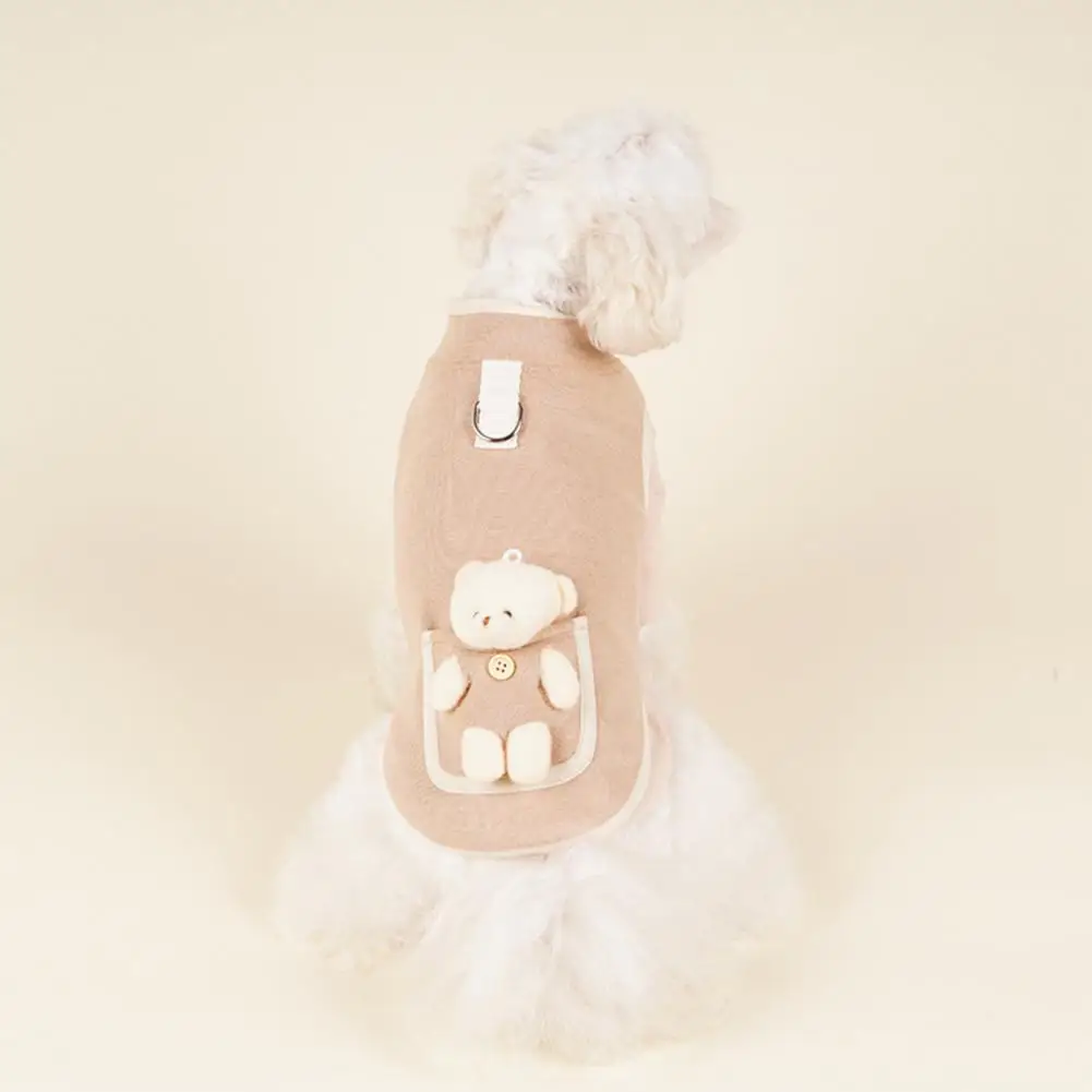 

Stylish Pet Vest Comfortable Non-Fading Autumn Warm Pet Dog Clothes Sleeveless Pet Clothing for Outdoor