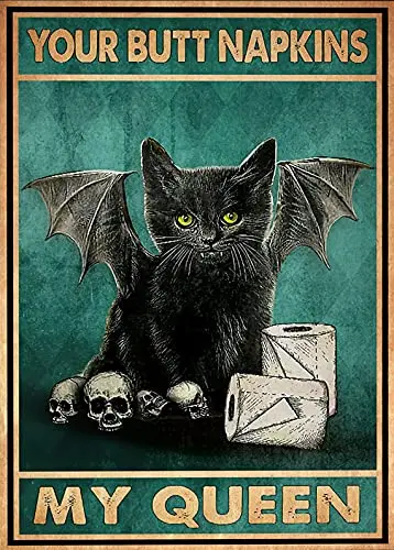 Eeypy салфетки с вашими ягодицами My Queen Black Cat Art Witch Wall Lover Gift декор для ванной комнаты