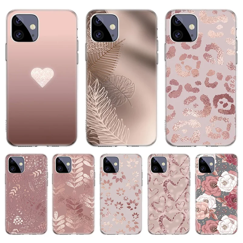 

Beautiful Rose Bling Picture Case For Iphone 11 12 Pro Max 13 7 8 Plus XR XS X 12 Mini 6 6S SE 2020 SE2 Cover Shell Funda Coque