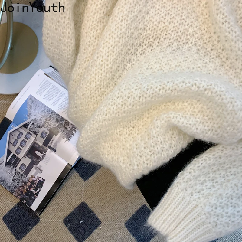 Женские свитера Joinyouth в японском стиле пикантный джемпер с воротником-лодочкой и