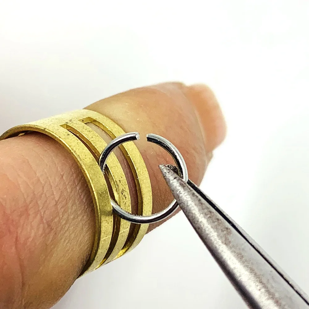 DIY Brass Jump Ring Opener Closing Tools Finger Ring Jewelry Making Finding Tool Copper Opener Tool Ring Accessories Jewelry