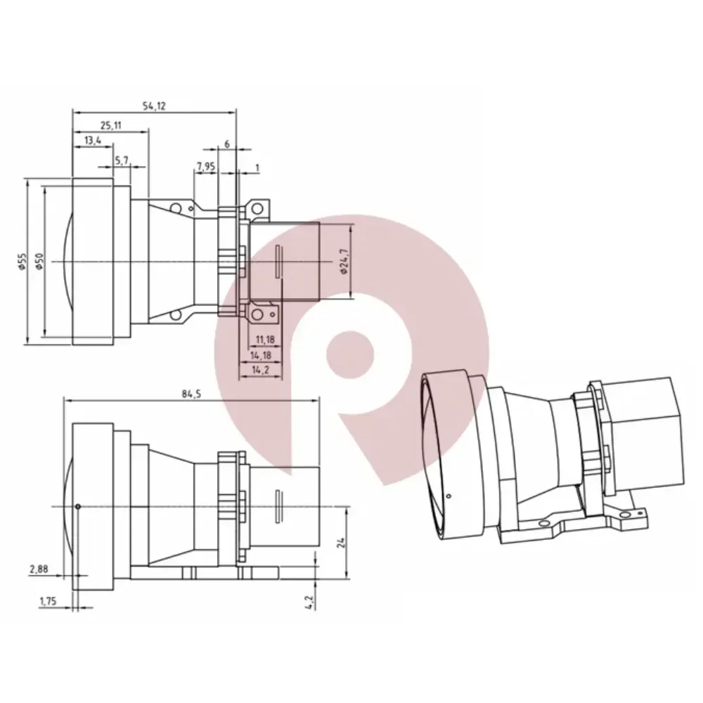

FL 60mm F1.25 LWIR Athermal Lens for 640x512-12um