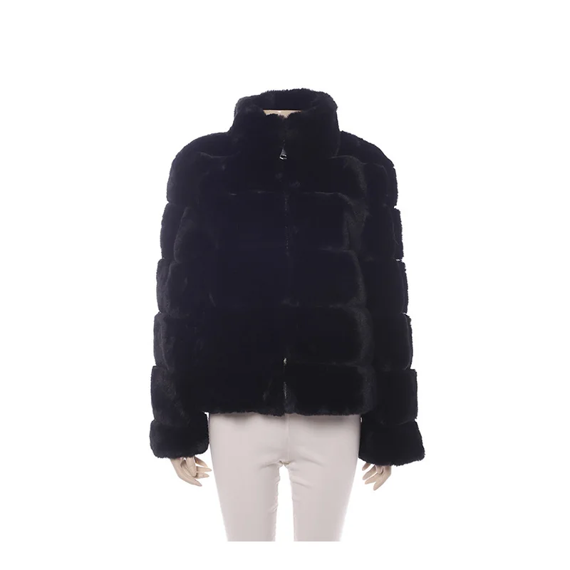 Short Fluffy Fur Coat Jacket Women Luxury Faux Raccoon Fur Jacket Winter Warm High Quality Leather Fox Fur Coat Vest 2022