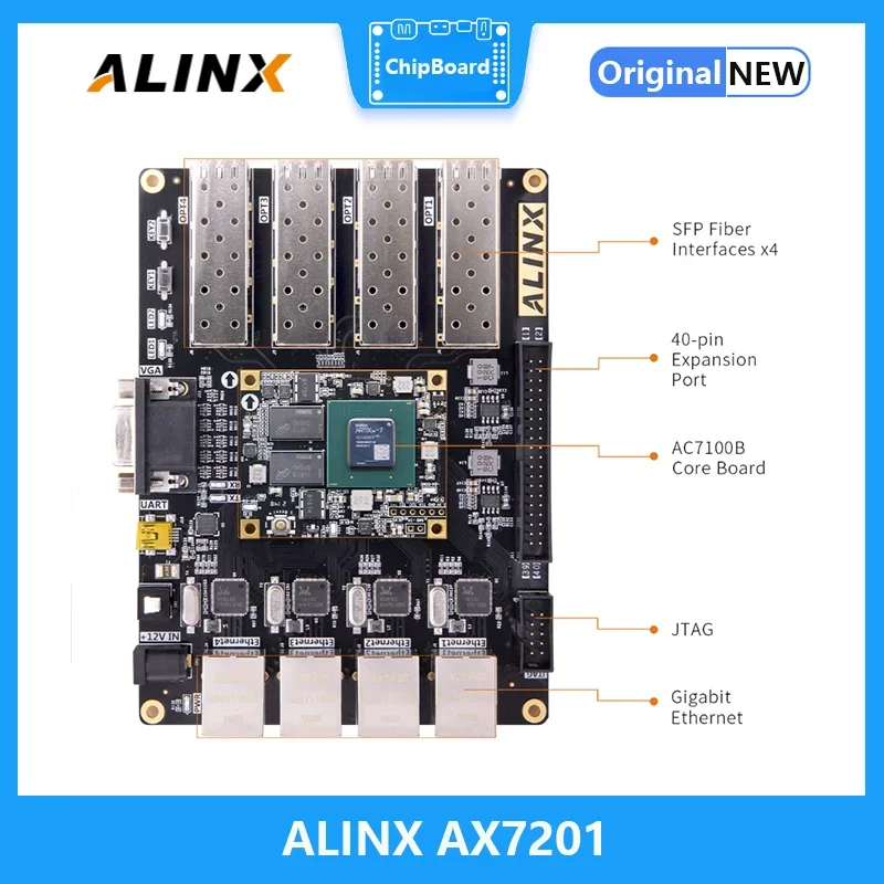 XILINX Artix-7 XC7A200T Плата разработки FPGA A7 SoMs SFP Оценочные комплекты ALINX AX7201