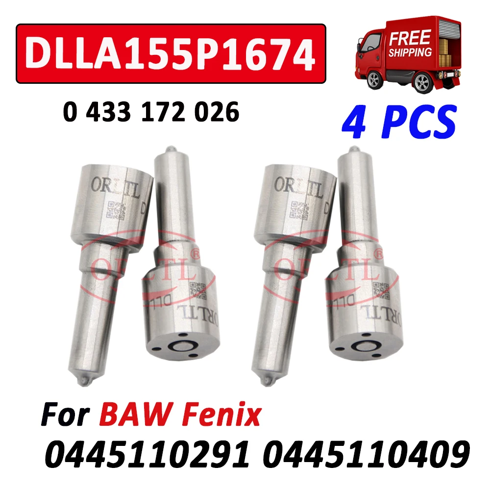 ORLTL DLLA155P1674 0 433 172 026 Форсунка дизельного топлива DLLA 155 P 1674 0433172026 для BAW Fenix ​​0445110409