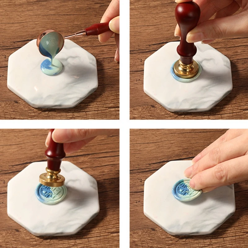 

Octagon Cooling Demoulding Plate Pad Cover Wax Seal Stamp Sealing Beads Pads