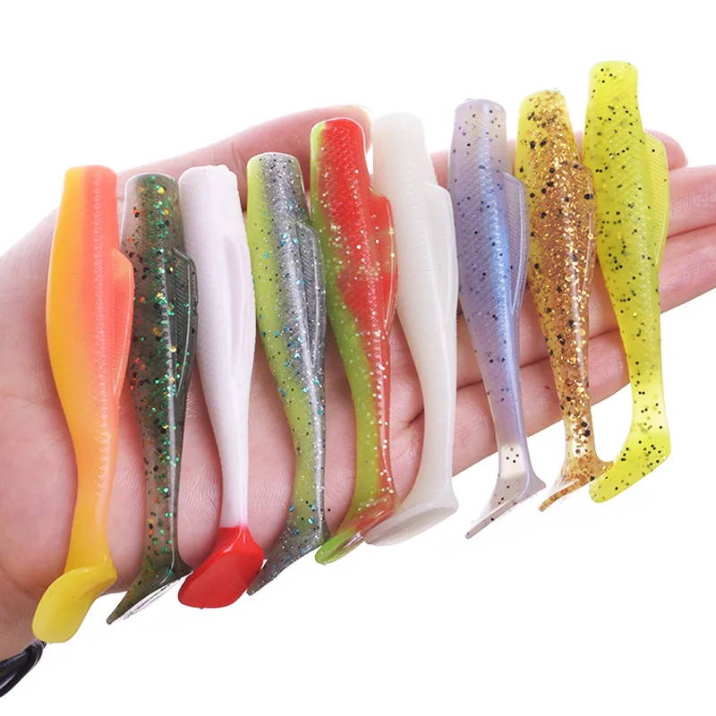 6Pcs Pesca Floating water jig Easy Shiner Fishing Lures 8.5cm 5g Wobblers Bass Fishing Soft Lure Artificial Silicone Baits