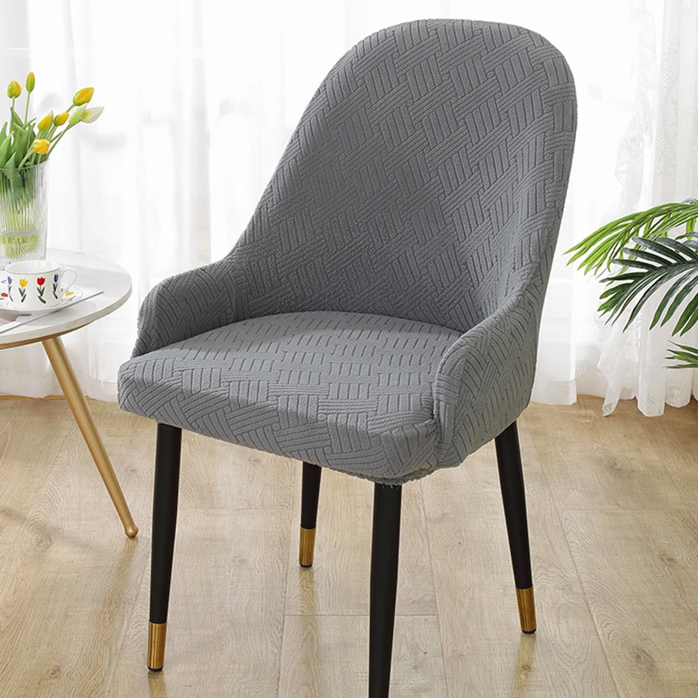

Polar Fleece Semicircle Armchair Covers Stretch Dining Chair Cover Office Chair Slipcovers Seat Covers Kitchen Wedding Banquet