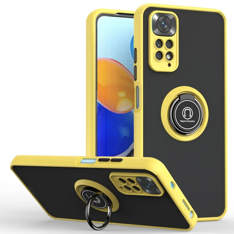 

Luxury Shockproof Case For Redmi Note 11 Pro 12X 12 Poco X3 M4 11T K50 7 8 10 11S Ring Holder Cover