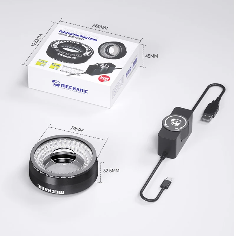 MECHANIC LS720 Поляризованная кольцевая лампа для большинства стереомикроскопов