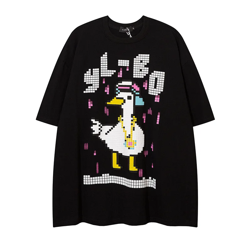 

Men’s short sleeve 2022 summer duck print loose t-shirt top