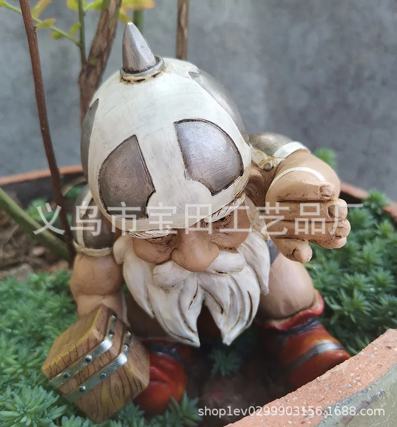 Скандинавский Викинг Victor норвежская карликовая статуя украшение для сада