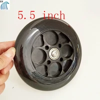 good quality 5 5 inch solid wheels 5 5 pu wheel 140 mm wheels 5 12 for electric scooter baby car trolley cartcaster wheels