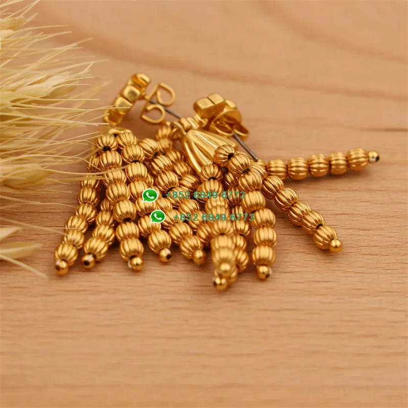 

Brand Doube T Gold Plated Stud Earrings For Women Fashion Jewlery