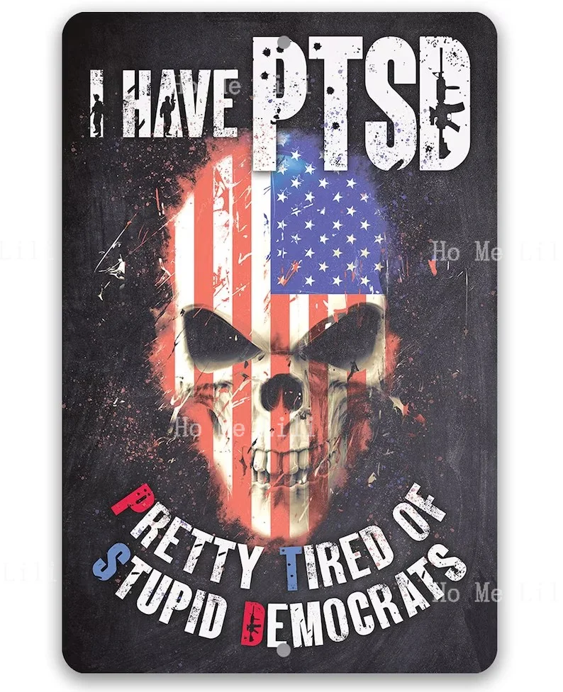 Оловянная металлическая табличка у меня есть Ptsd довольно устали от глупых